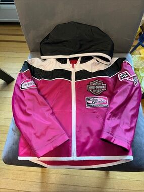 Kids Harley-Davidson Pink & Black reversible  Jacket